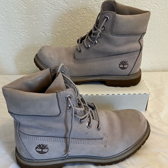 Timberland 6” ‎ Premium Waterproof Boots Gray Nubuck A1UQJ Primaloft 200 Wmn 8.5 - Picture 1 of 8